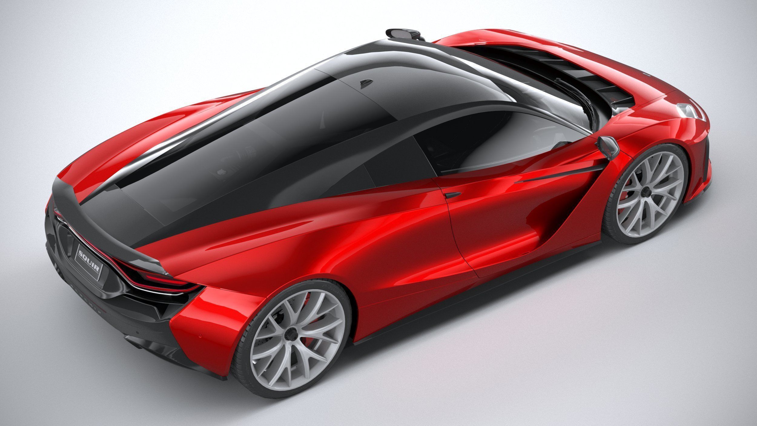 Generic Supercar v2 2020 LowPoly 3D model_10