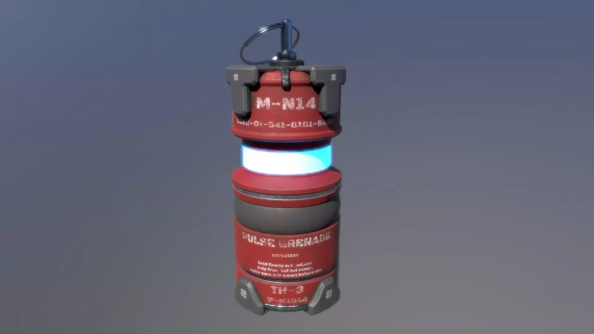 Grenade sci-fi weapone in 5 versions gamedev Low-poly 3D model