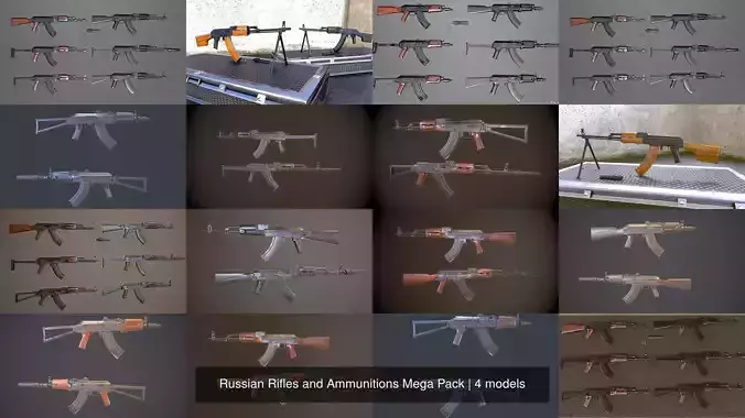 Russian Rifles and Ammunitions Mega Pack