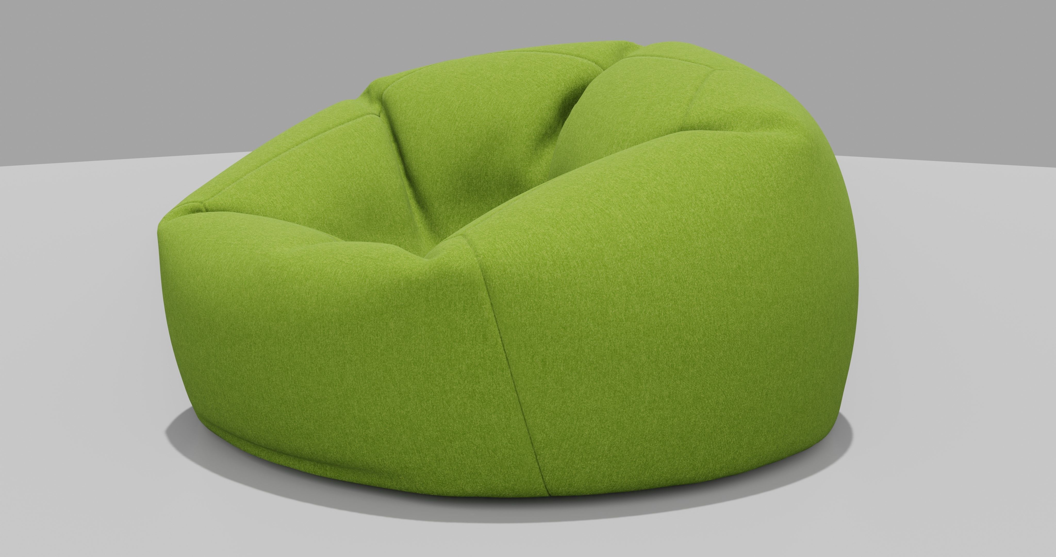 Beanbag bean bag chair 3D model_1