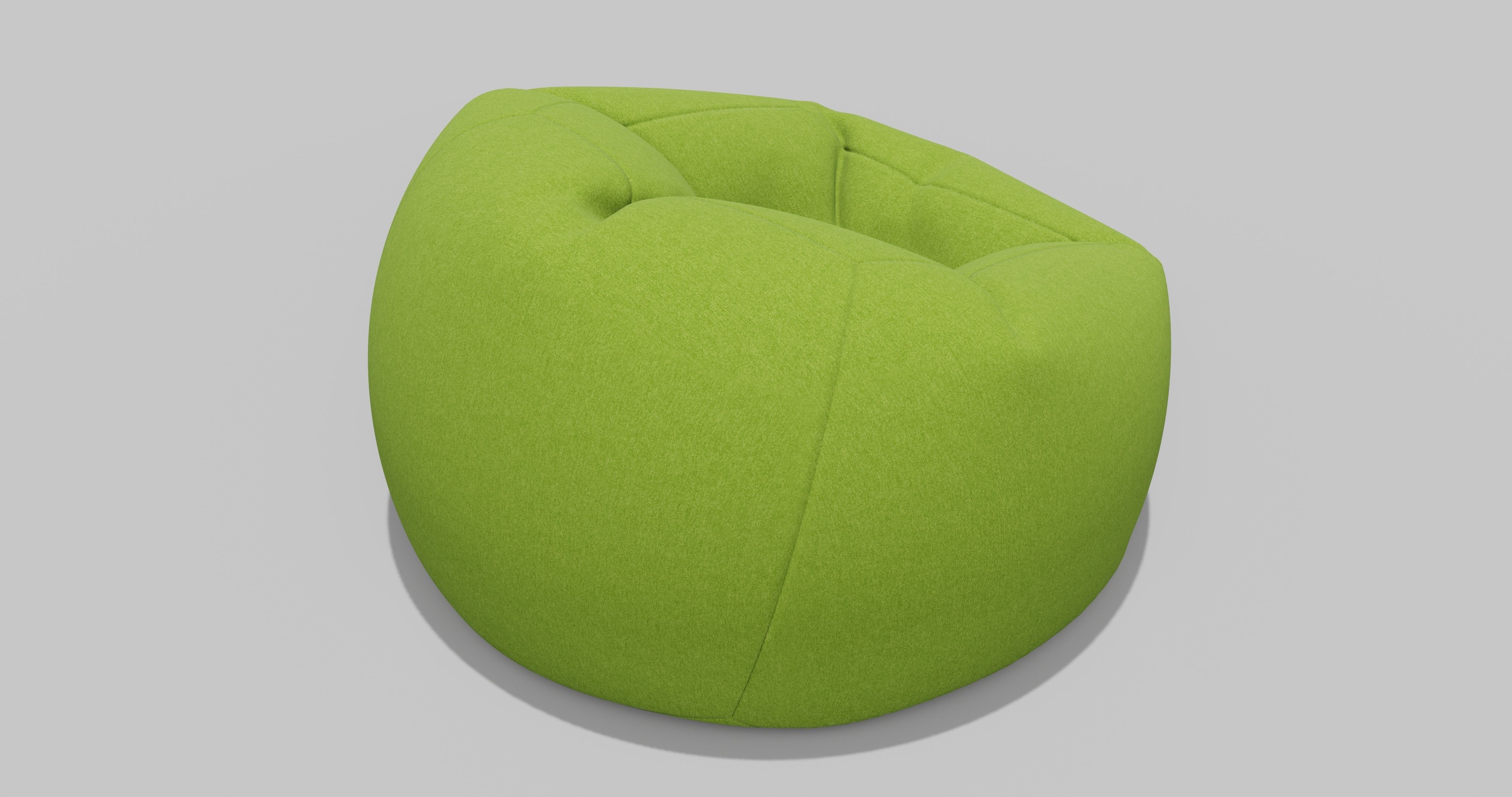 Beanbag bean bag chair 3D model_4
