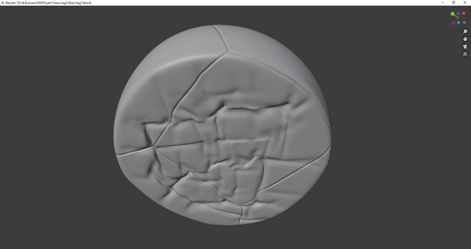 Beanbag bean bag chair 3D model_14