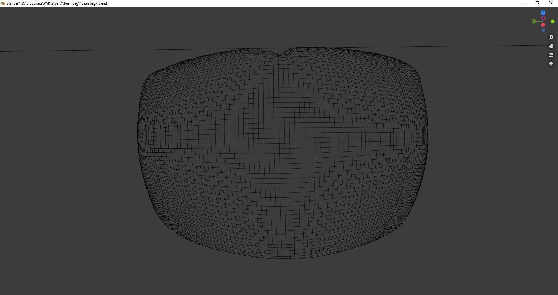 Beanbag bean bag chair 3D model_18