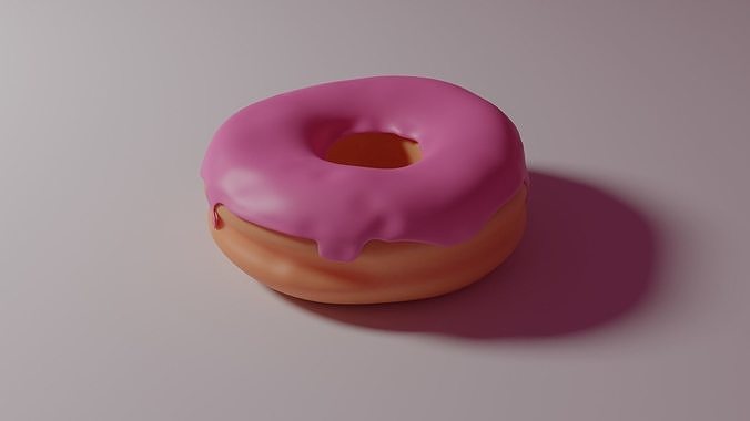 Sweet donut Hi-poly game ready 3D model