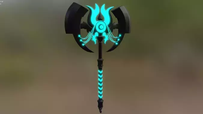 Low poly axe model