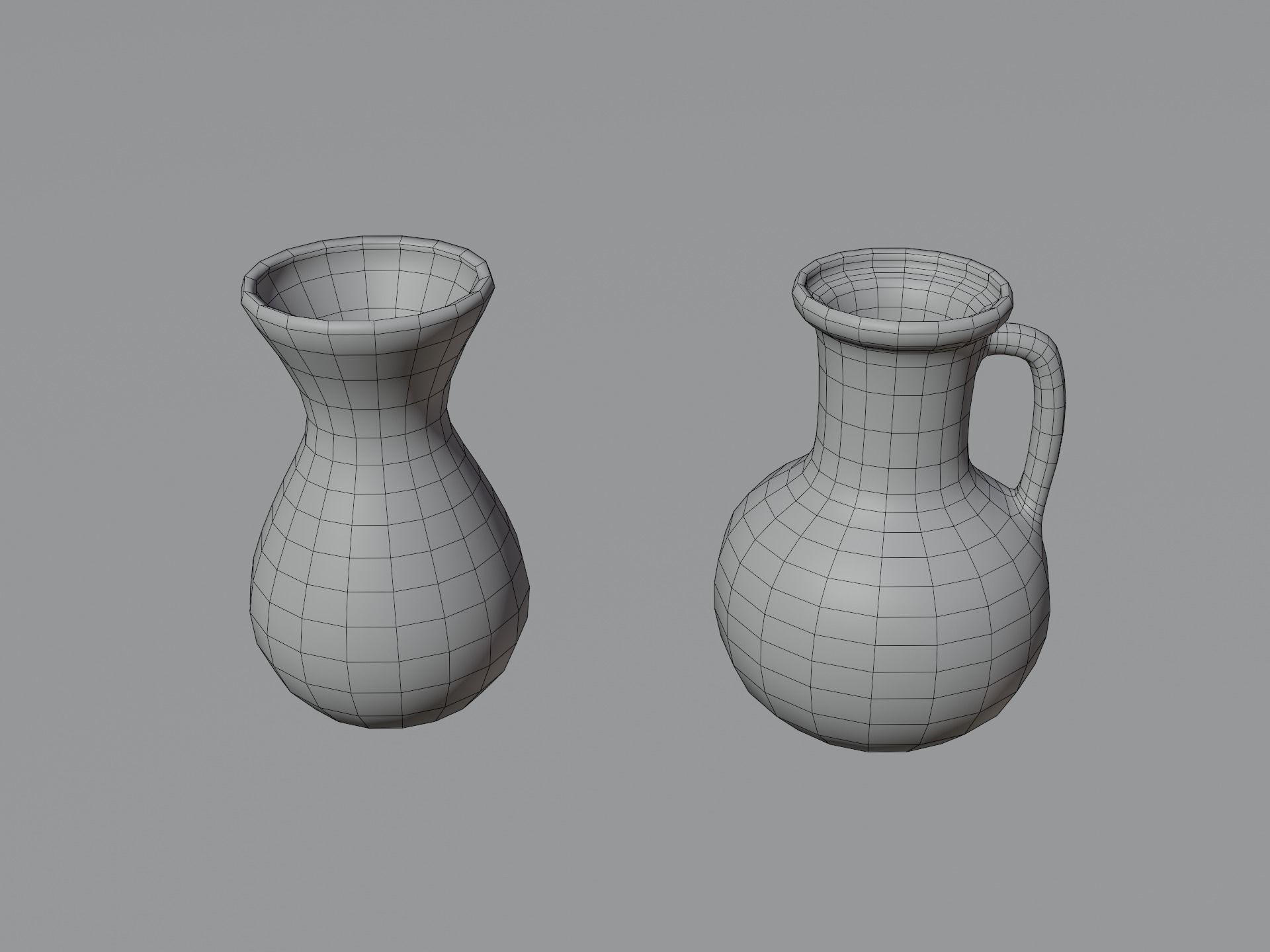 Medieval Tableware Low-poly 3D model_10