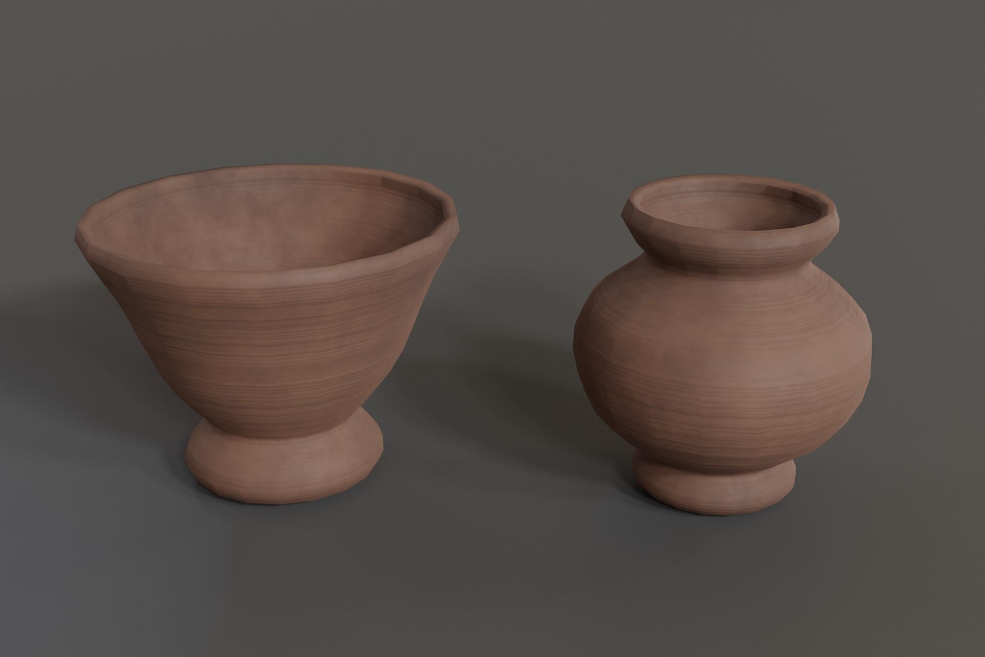 Medieval Tableware Low-poly 3D model_7