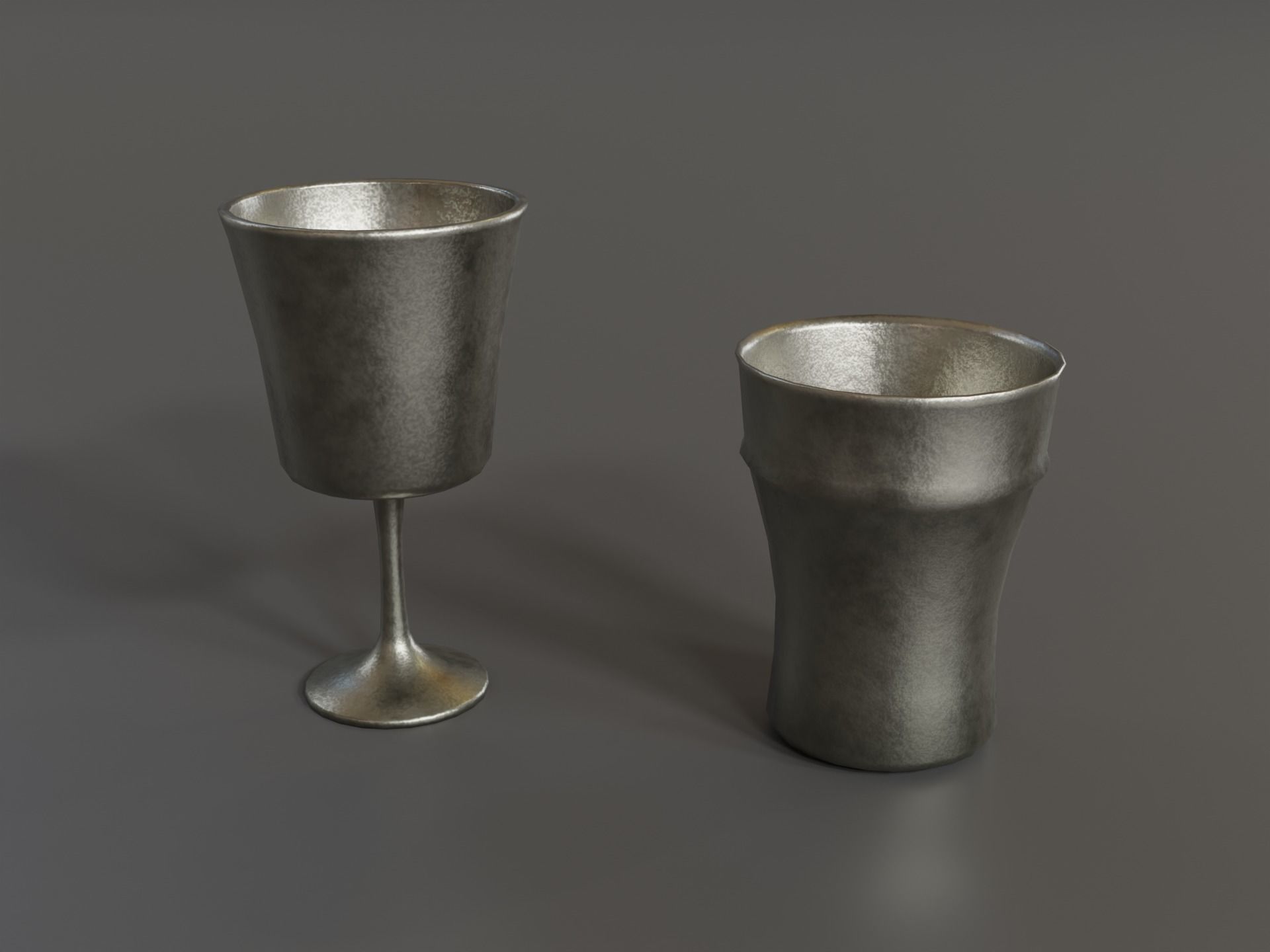 Medieval Tableware Low-poly 3D model_2