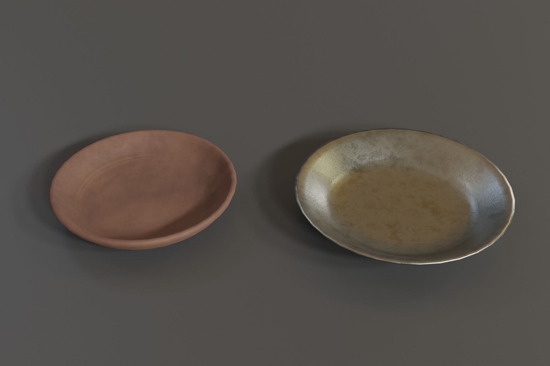 Medieval Tableware Low-poly 3D model_8