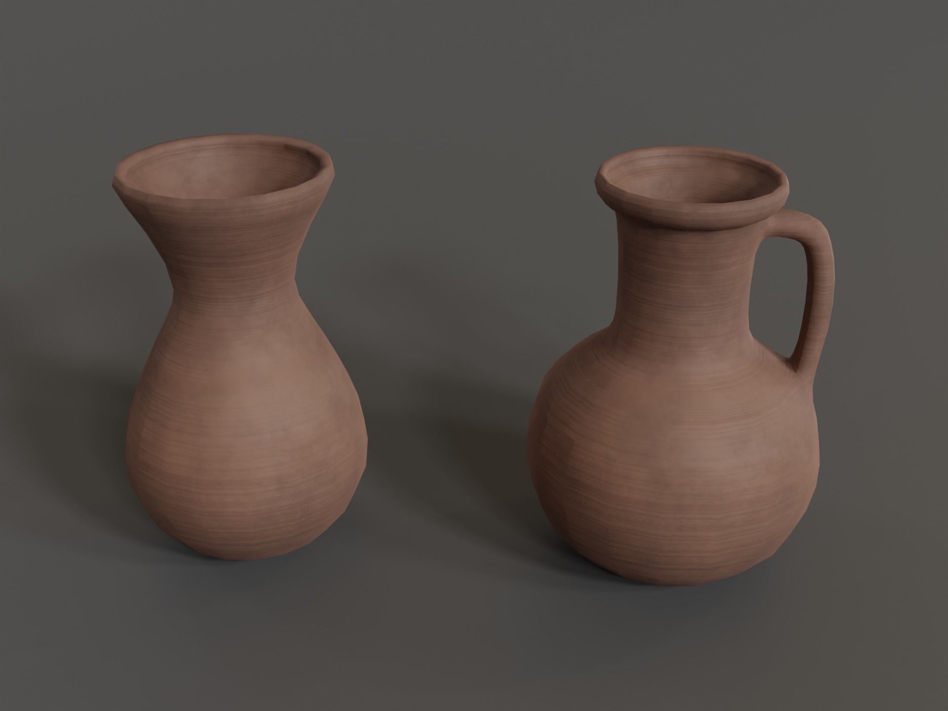 Medieval Tableware Low-poly 3D model_4