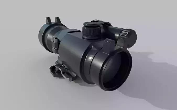 Aimpoint 2X scope  Low-poly 3D model