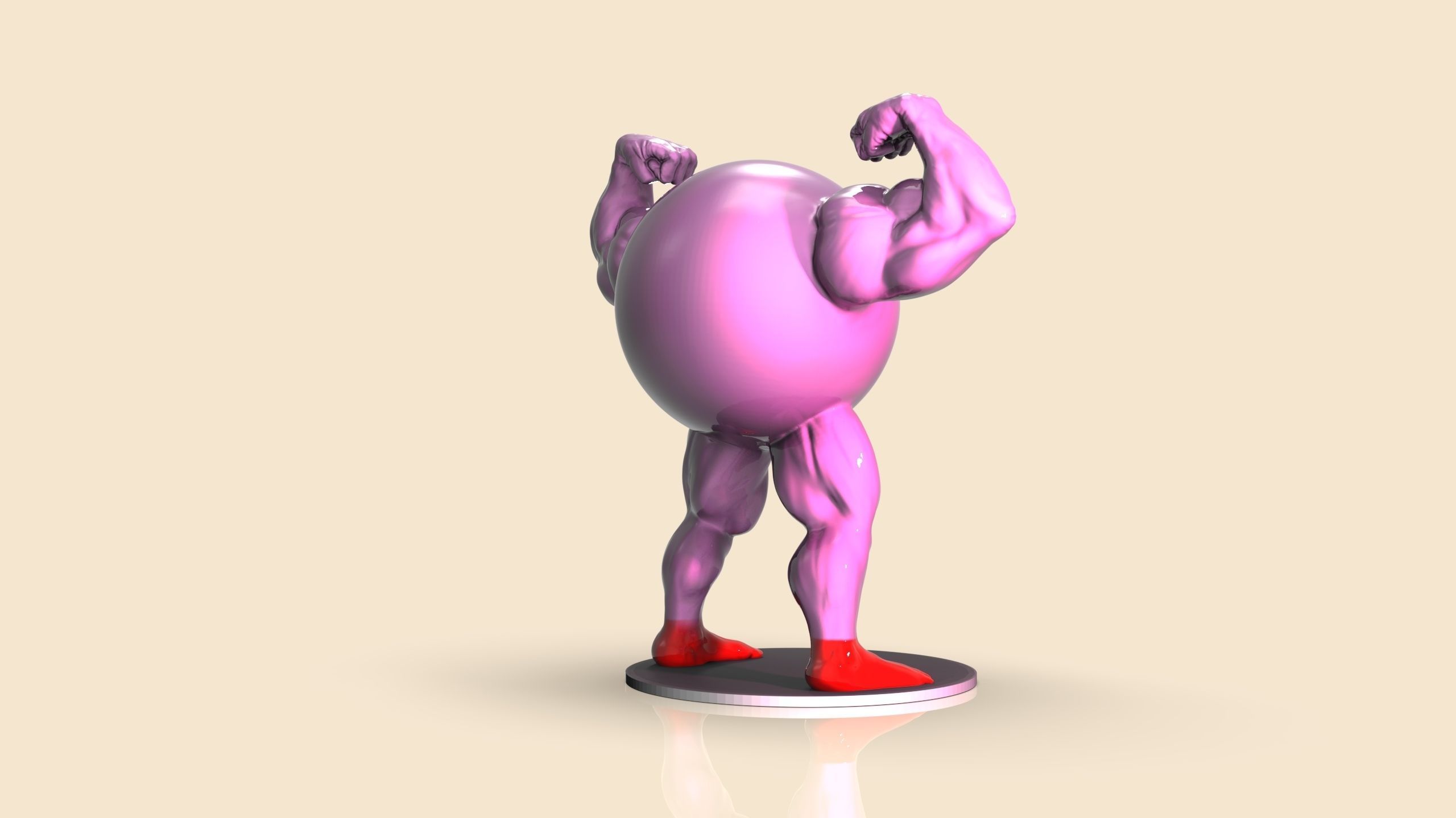 super kirby 3D print model_2