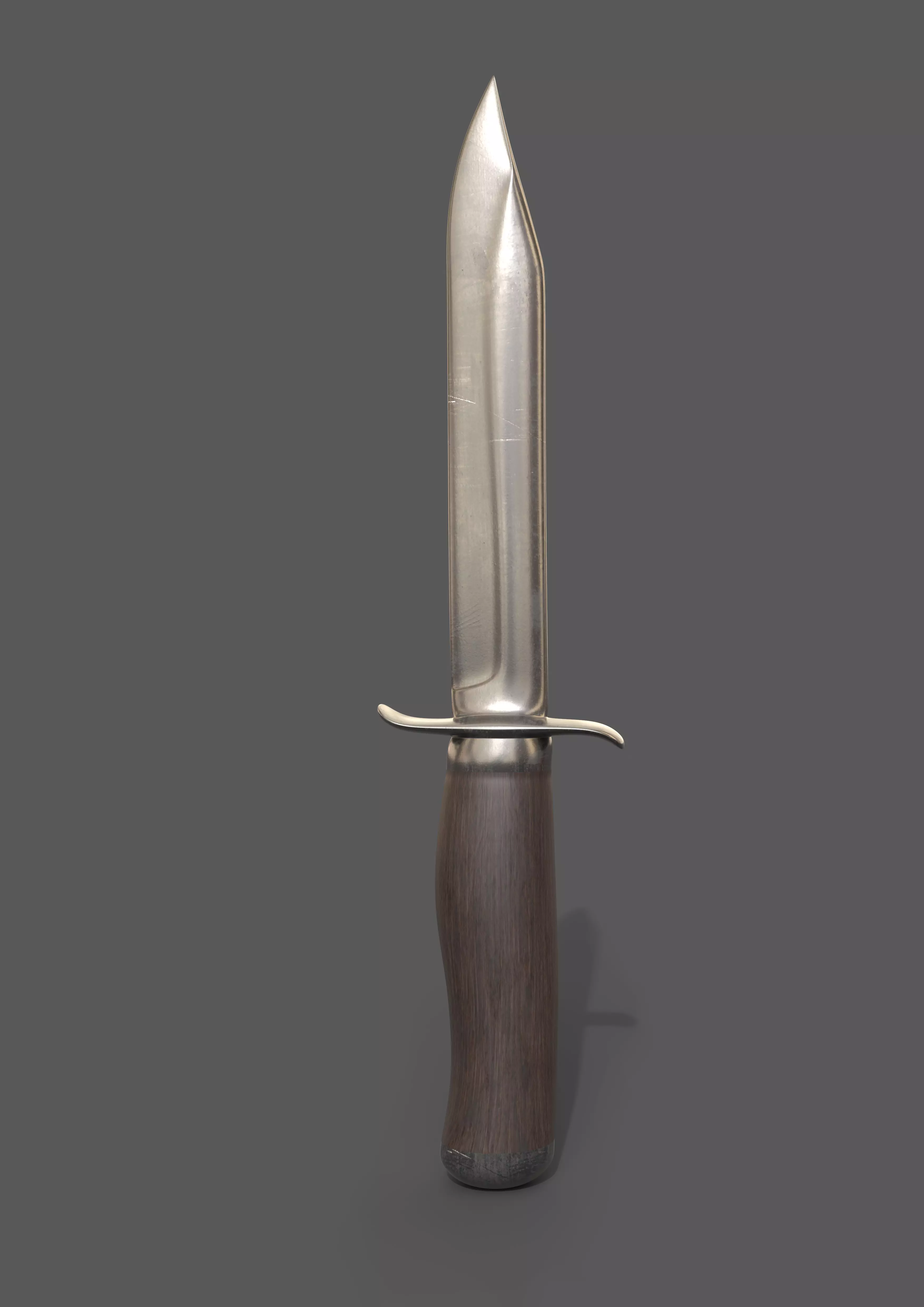 Hunting knife 1 - games model  Low-poly 3D model_0