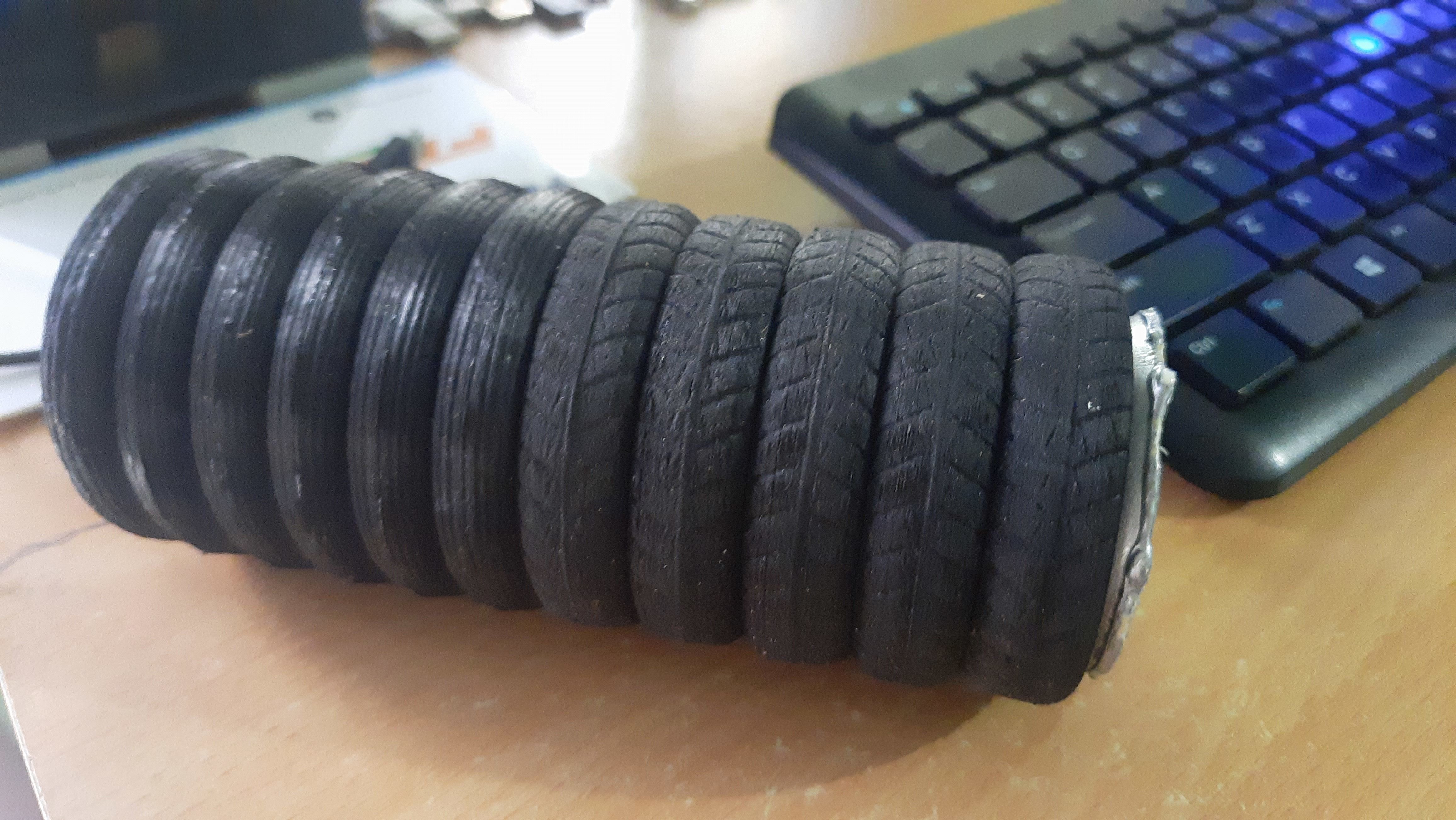 1 10th Scale 3D printable motorcycle tire - FRONT 3D print model 3D print model_2