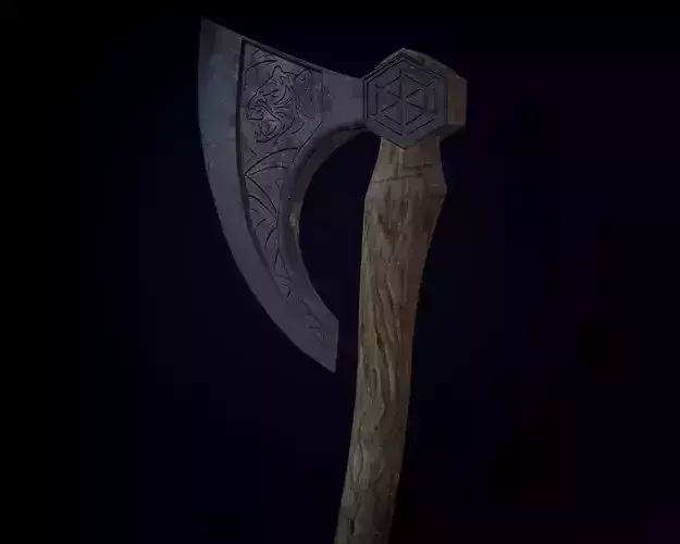 Wooden Axe Low-poly
