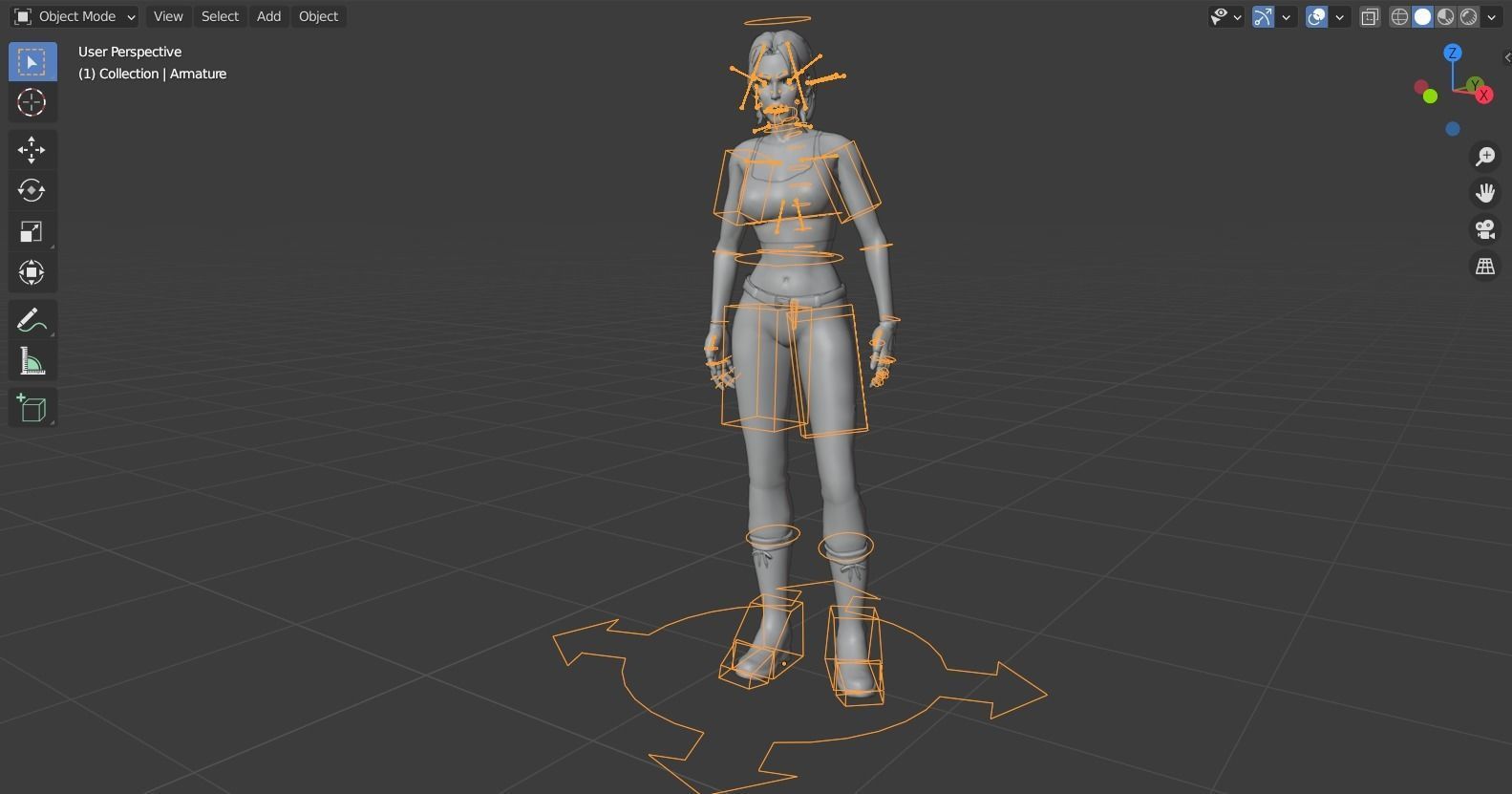 Classic sexy Lara rigged 3D model_2