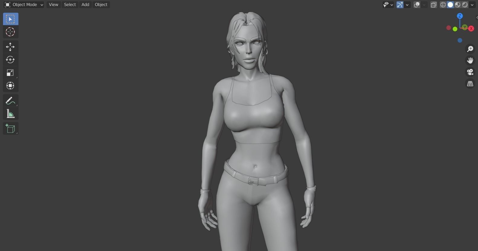 Classic sexy Lara rigged 3D model_10