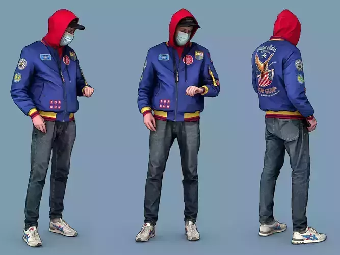 Cheeky Masked Guy 3D model