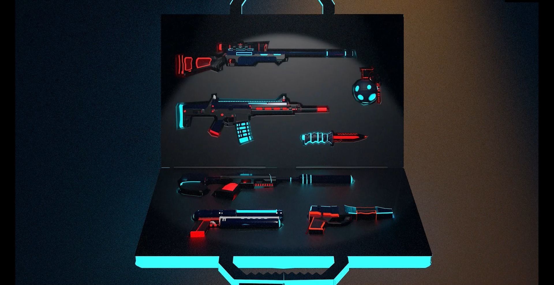 Low Poly Stylized Scifi Weapon Pack Low-poly 3D model_4