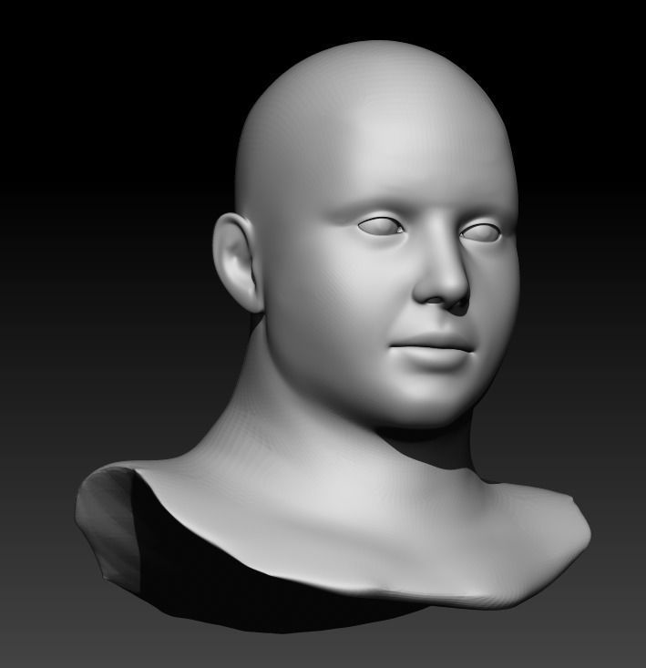 Female head pack 3D Model Collection_10