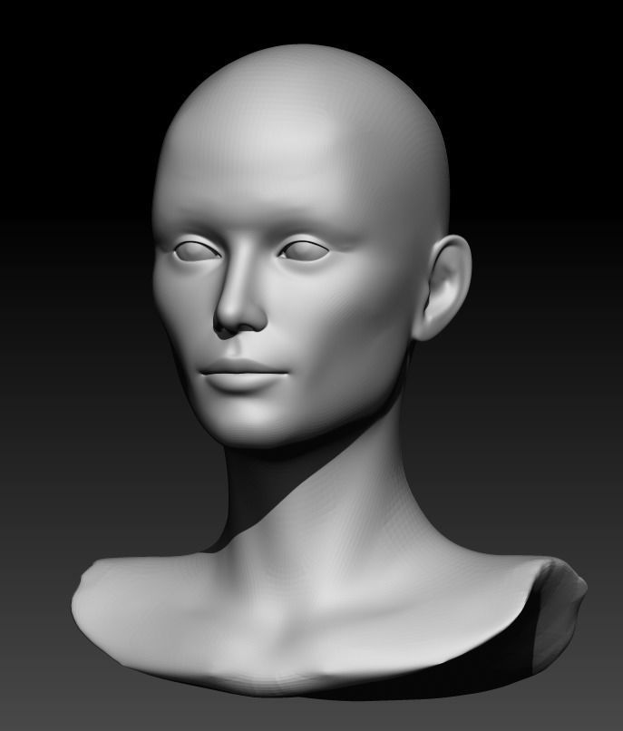 Female head pack 3D Model Collection_7