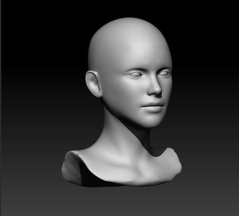 Female head pack 3D Model Collection_36