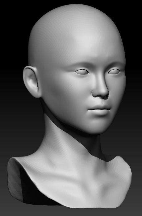 Female head pack 3D Model Collection_15