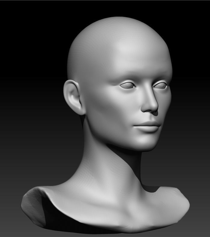 Female head pack 3D Model Collection_2