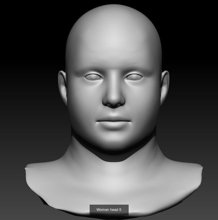 Female head pack 3D Model Collection_8