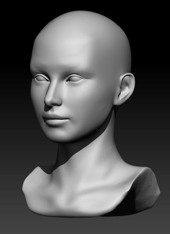 Female head pack 3D Model Collection_39