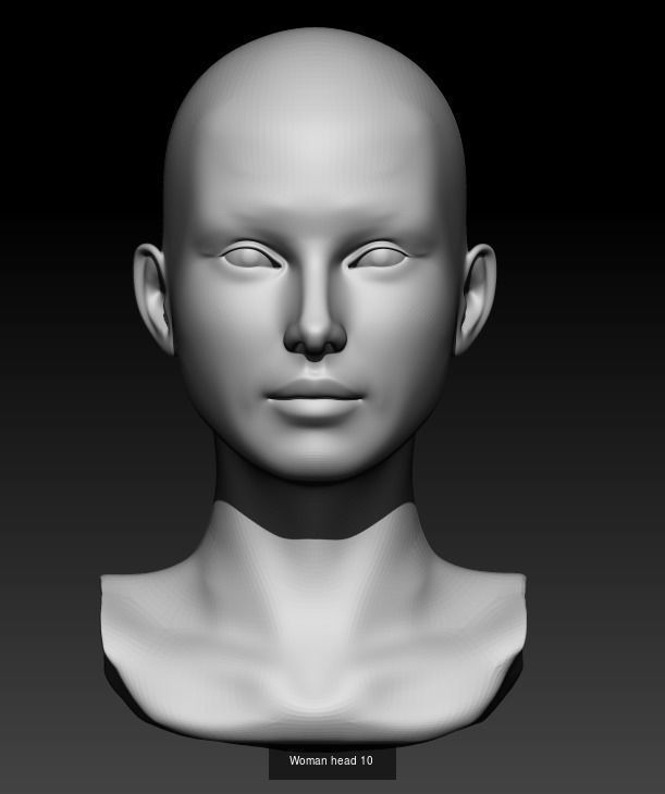 Female head pack 3D Model Collection_38