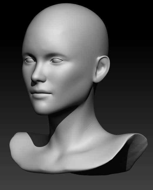 Female head pack 3D Model Collection_21