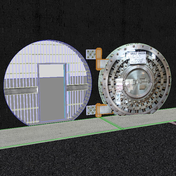 Round Vault - Safe Door 3D model_4