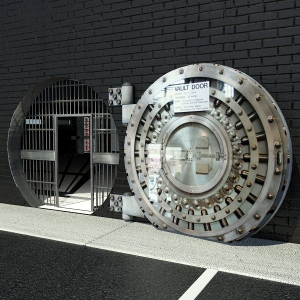 Round Vault - Safe Door 3D model_1