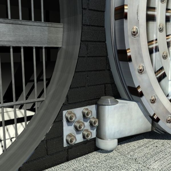 Round Vault - Safe Door 3D model_3