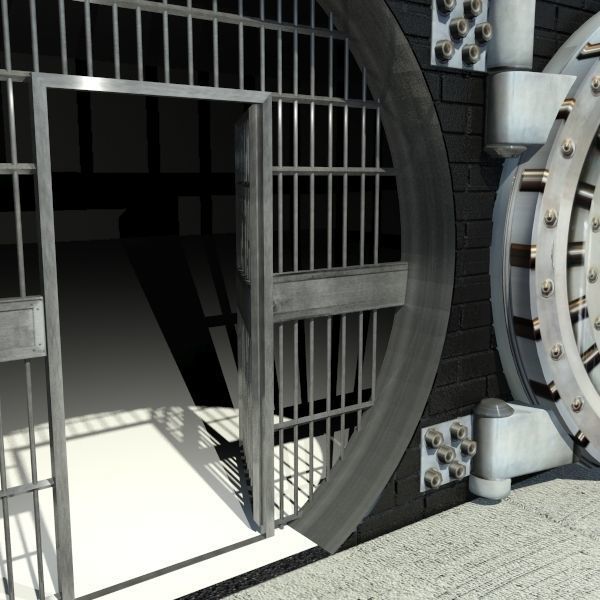 Round Vault - Safe Door 3D model_2