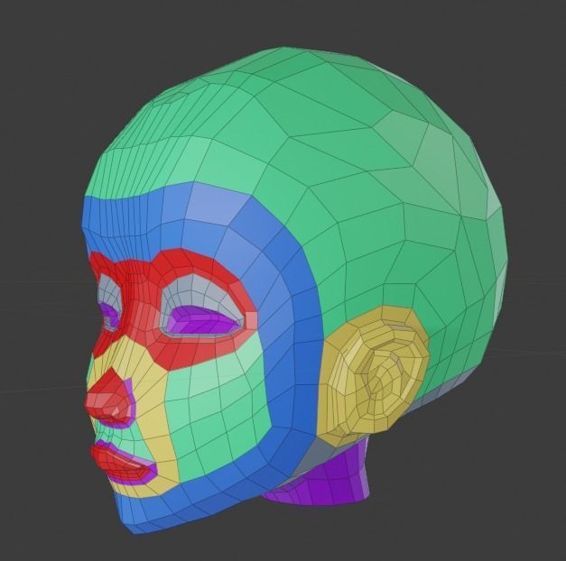 Stylized Head Base Free 3D model_5