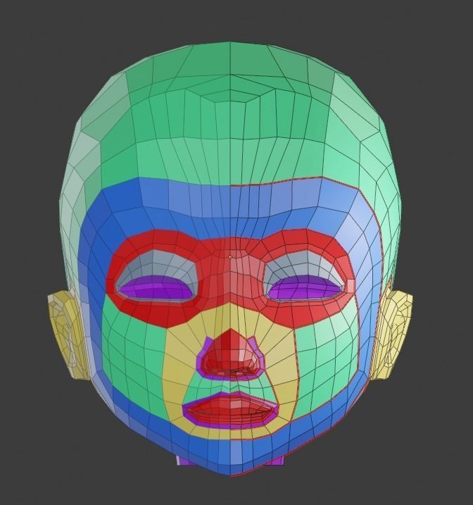 Stylized Head Base Free 3D model_4