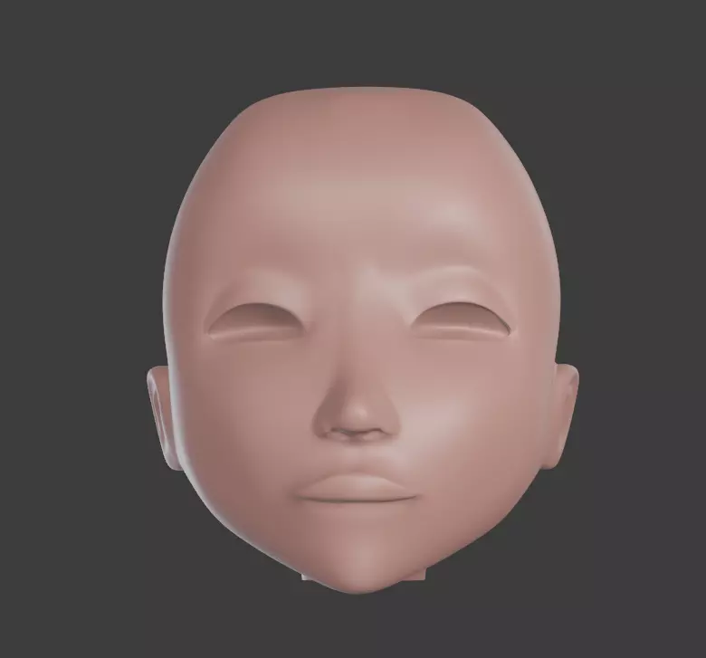 Stylized Head Base Free 3D model_0