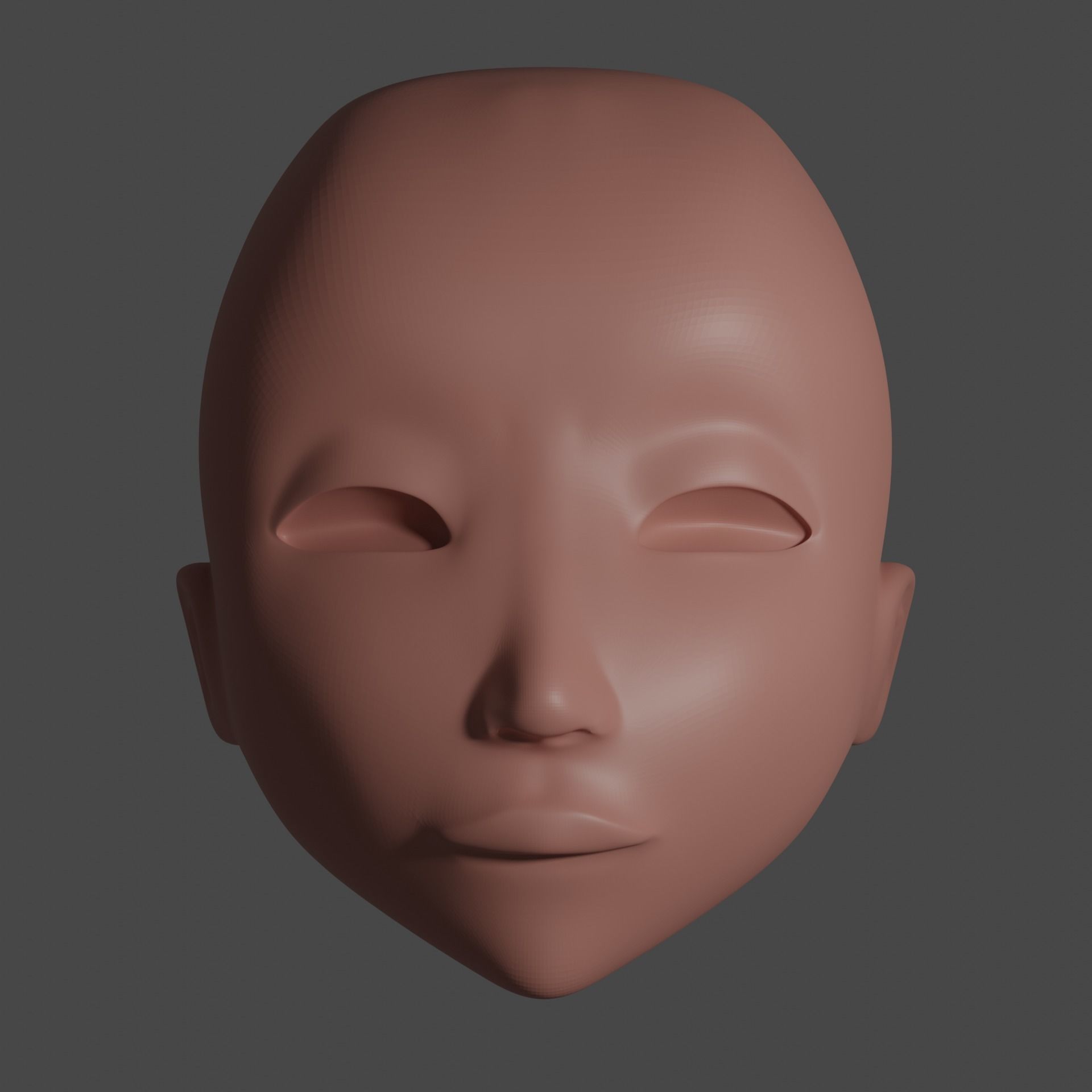 Stylized Head Base Free 3D model_1