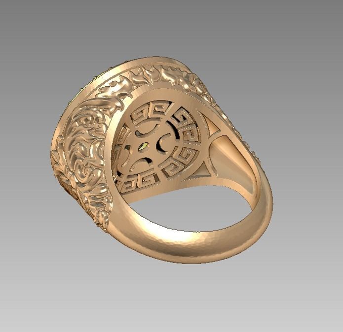 Lion ring jewelry 3D print model_3
