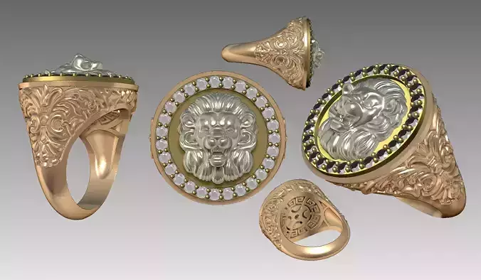 Lion ring jewelry