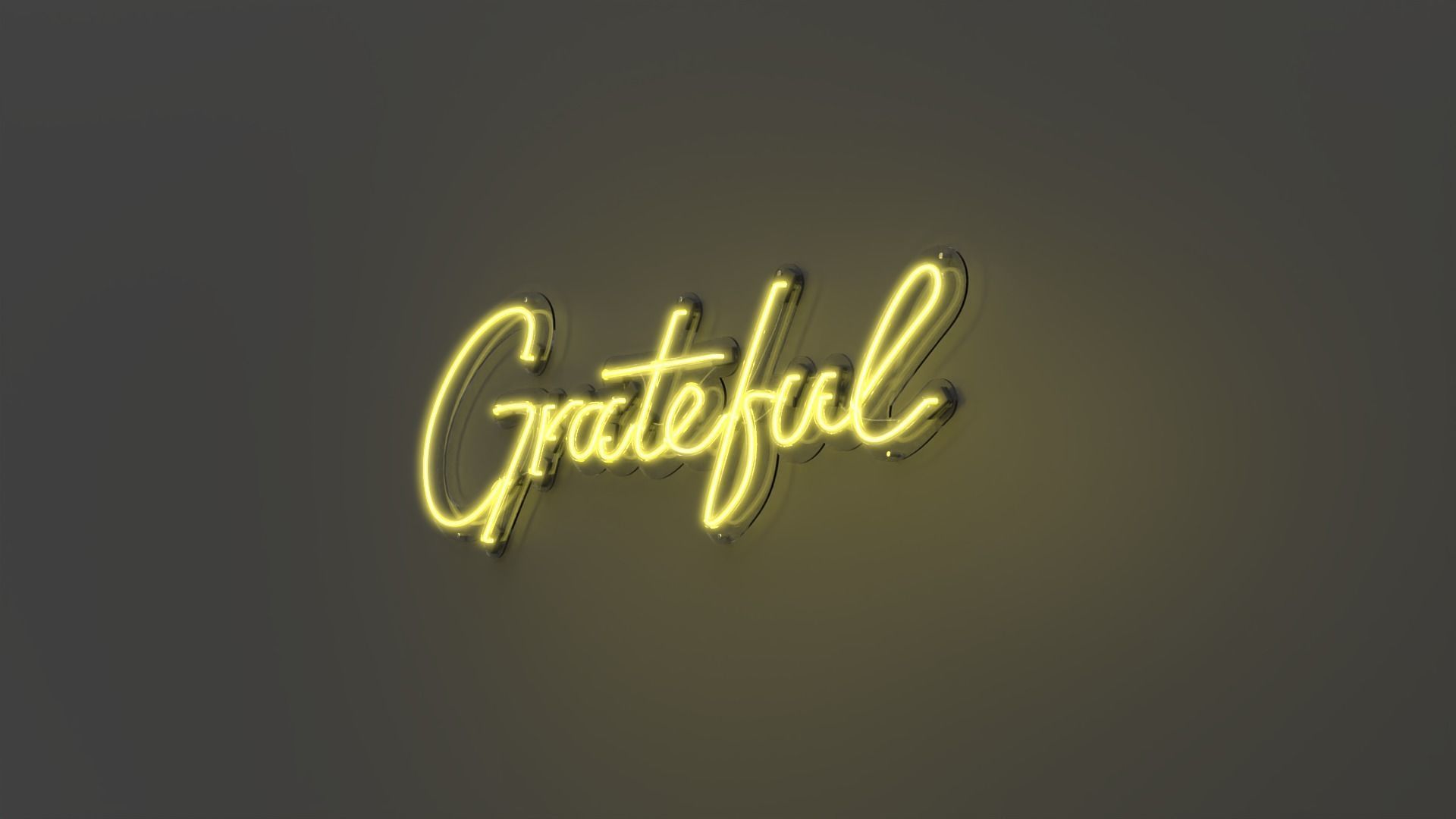 Grateful - Neon Sign 3D model_3
