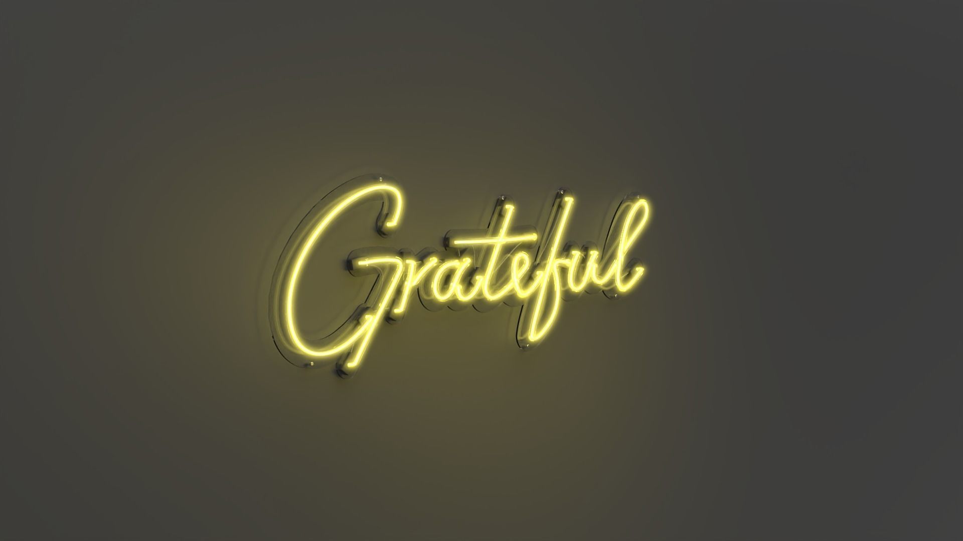 Grateful - Neon Sign 3D model_5
