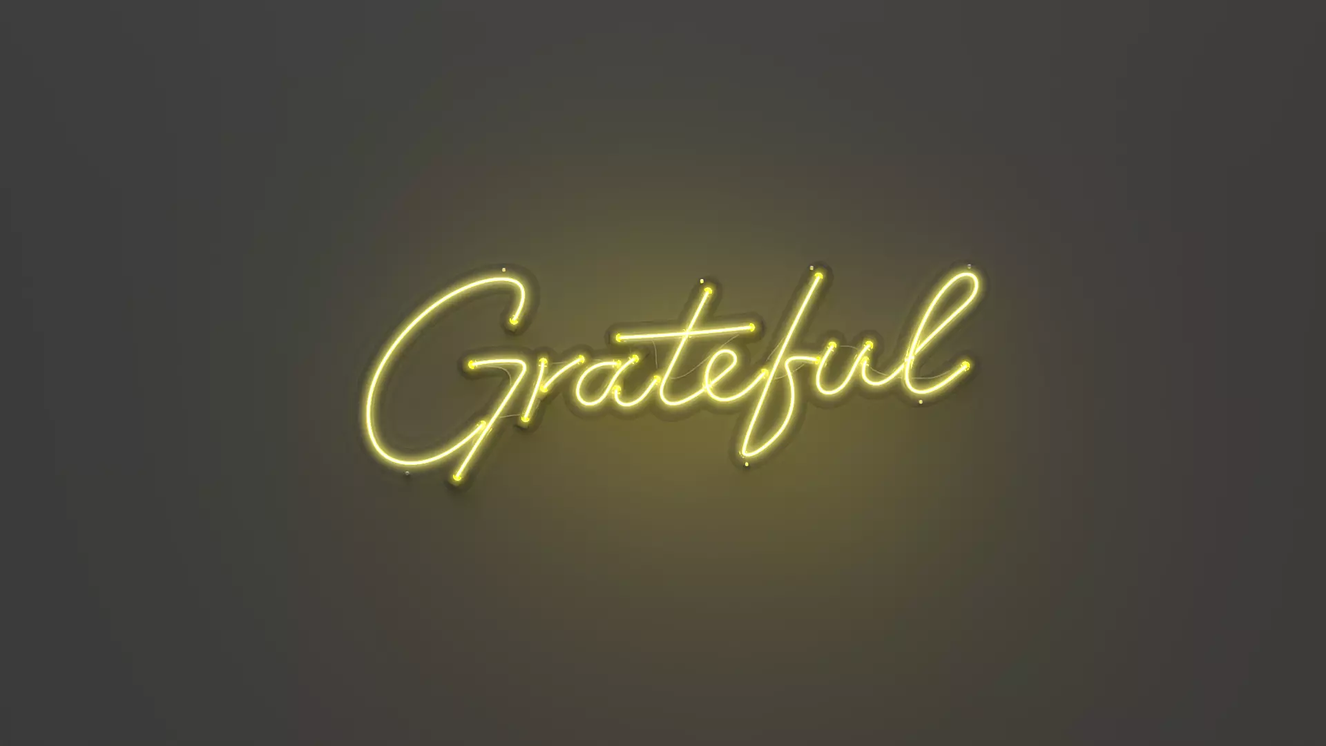Grateful - Neon Sign 3D model_0