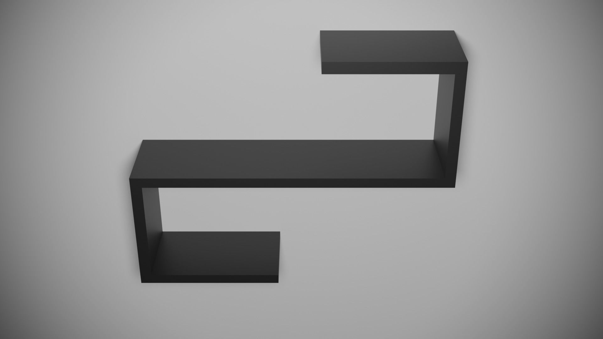 Modern shelfs set Low-poly 3D model_5