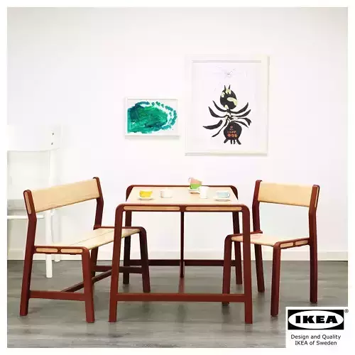 IKEA YPPERLIG Childrens Bench 3d model