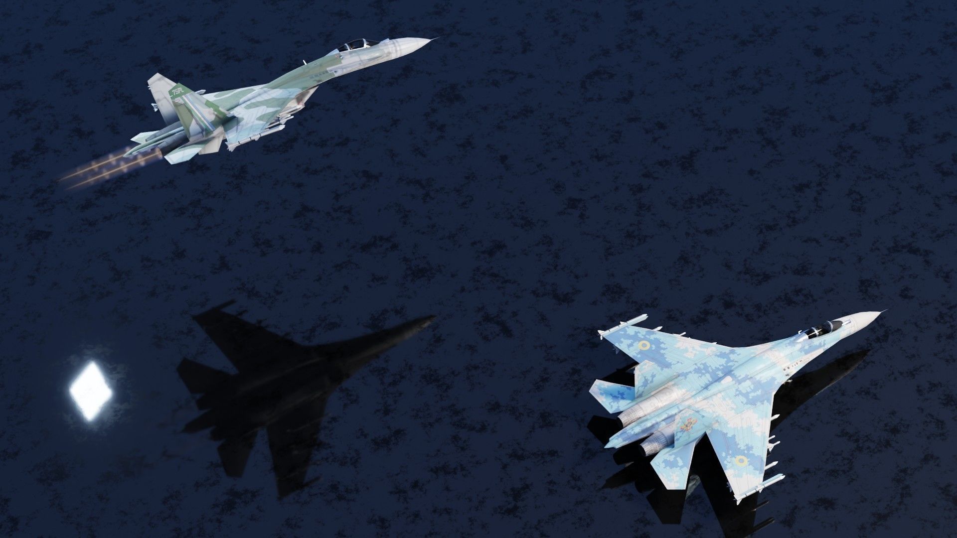 Sukhoi SU-27 Flanker Low-poly 3D model_19