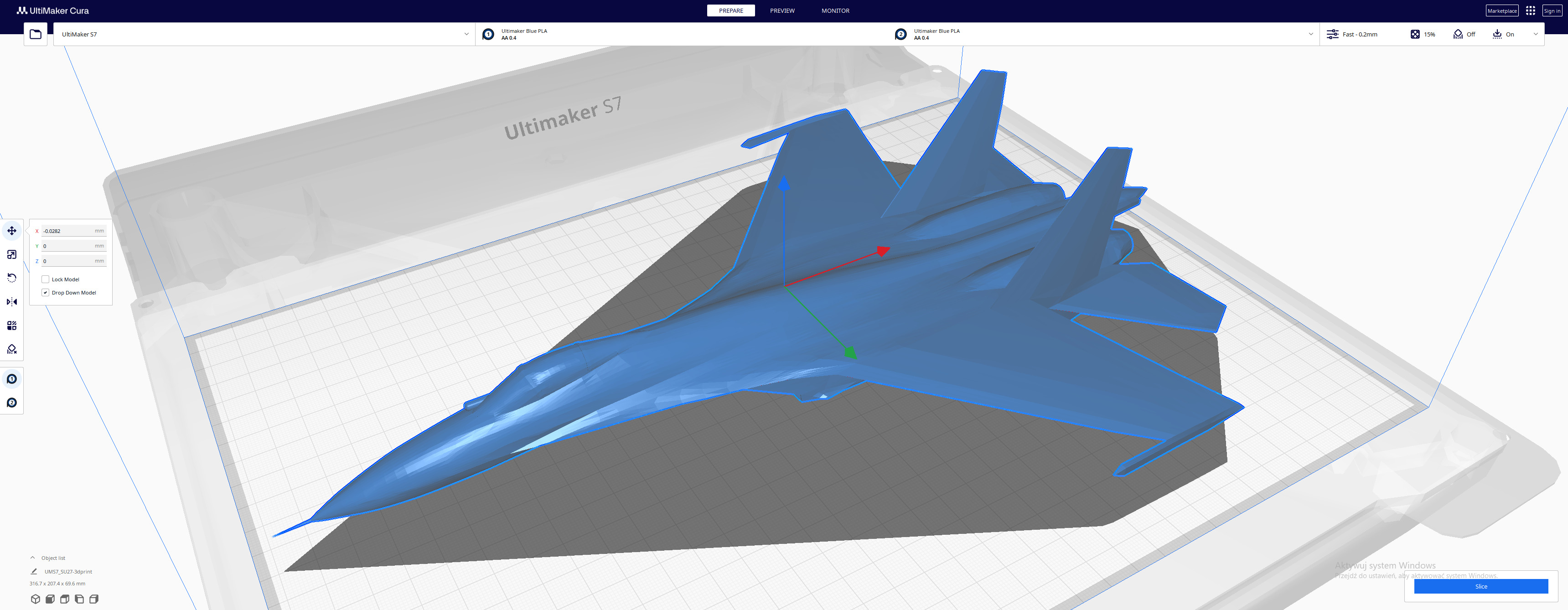 Sukhoi SU-27 Flanker Low-poly 3D model_4