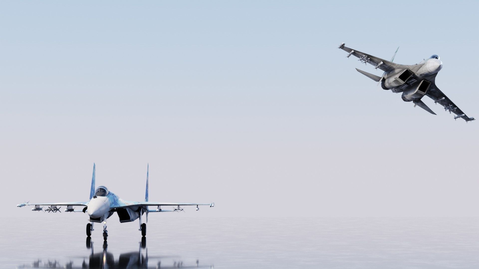 Sukhoi SU-27 Flanker Low-poly 3D model_18